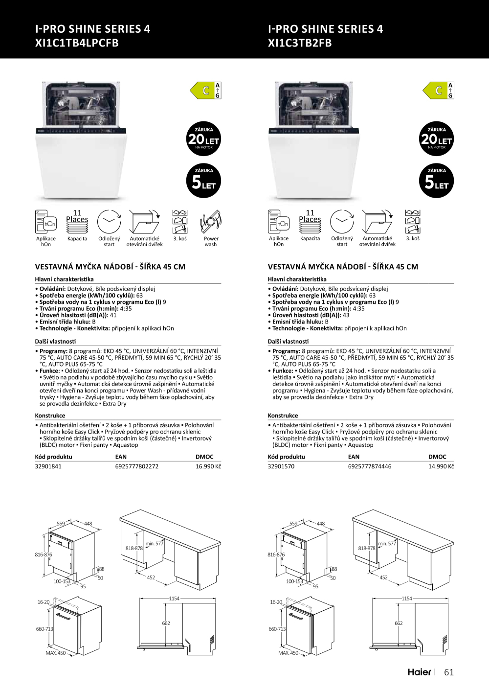 Leták ASKO nábytek leták - Spotřebiče Haier - strana 61