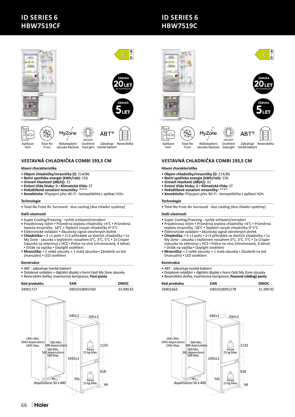 Leták ASKO nábytek leták - Spotřebiče Haier - strana 66