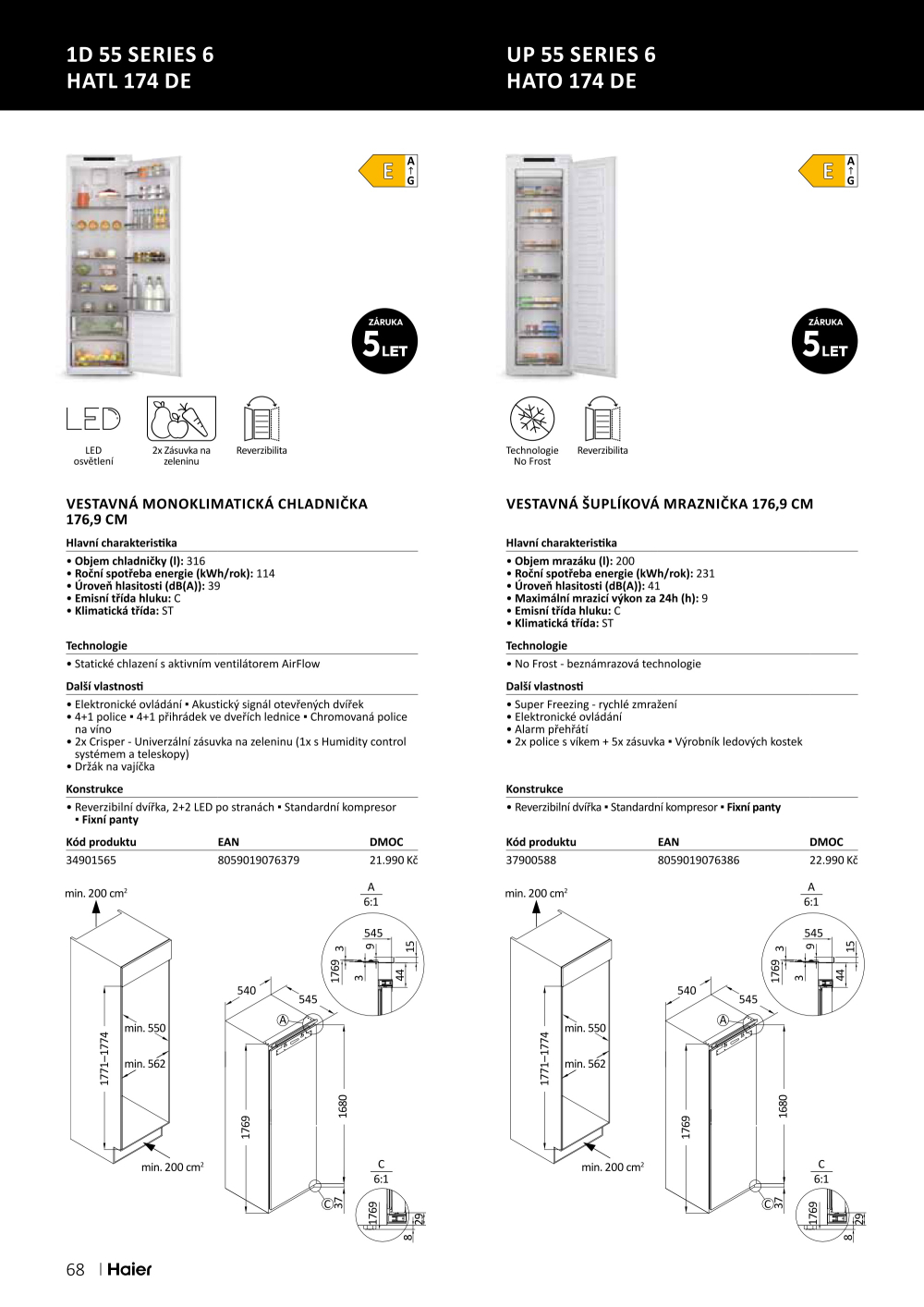 Leták ASKO nábytek leták - Spotřebiče Haier - strana 68