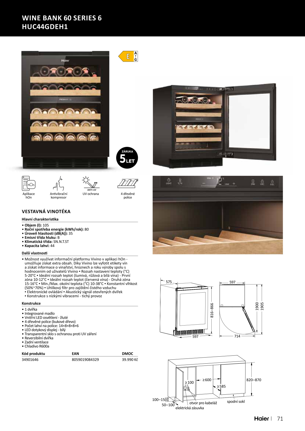 Leták ASKO nábytek leták - Spotřebiče Haier - strana 71