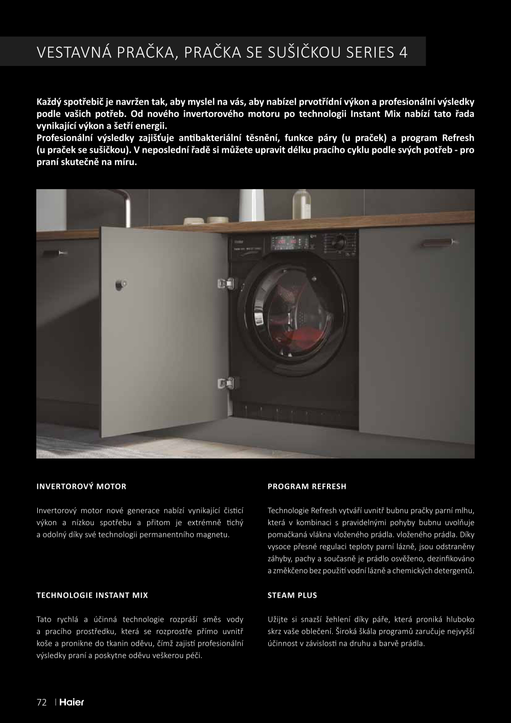 Leták ASKO nábytek leták - Spotřebiče Haier - strana 72