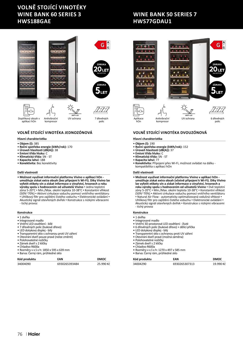 Leták ASKO nábytek leták - Spotřebiče Haier - strana 76