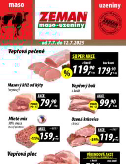 ZEMAN maso - uzeniny leták