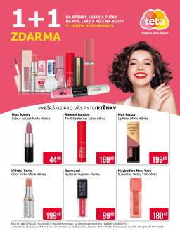 Teta drogerie - 1 + 1 zdarma na dekorativní kosmetiku