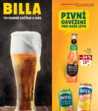 Akční leták BILLA  - Pivní osvěžení pro vaše léto