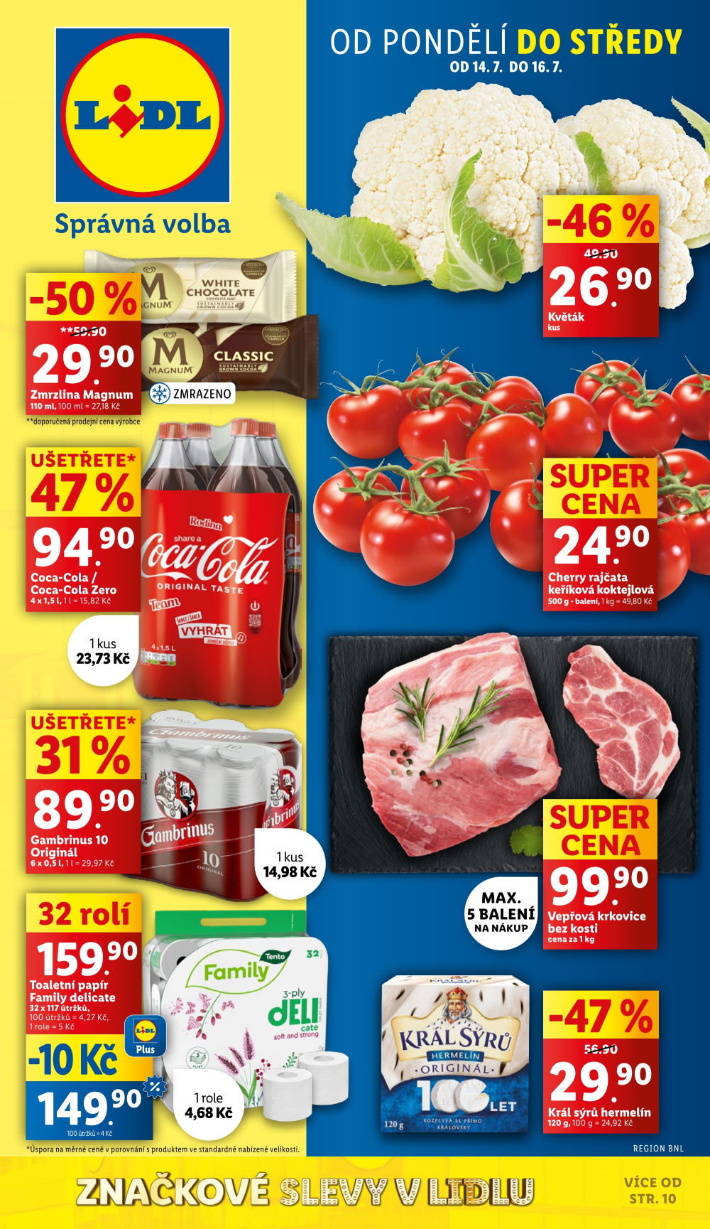 Leták Lidl leták od pondělí - Značkové slevy - strana 1