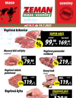 ZEMAN maso - uzeniny leták