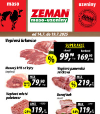Akční leták ZEMAN maso - uzeniny 