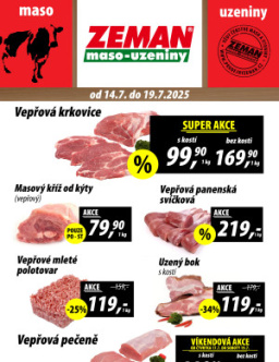 ZEMAN maso - uzeniny leták