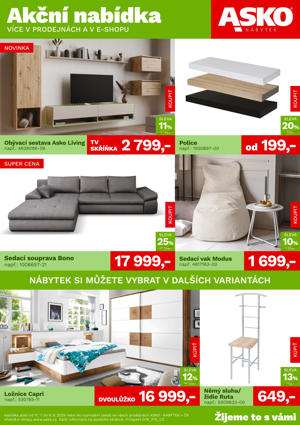 Leták ASKO nábytek leták - Akční nabídka - strana 1