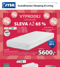 Akční leták Jysk  - Výprodej a další skvělé nabídky