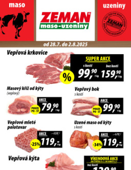 ZEMAN maso - uzeniny leták