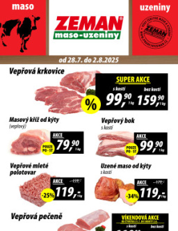ZEMAN maso - uzeniny leták
