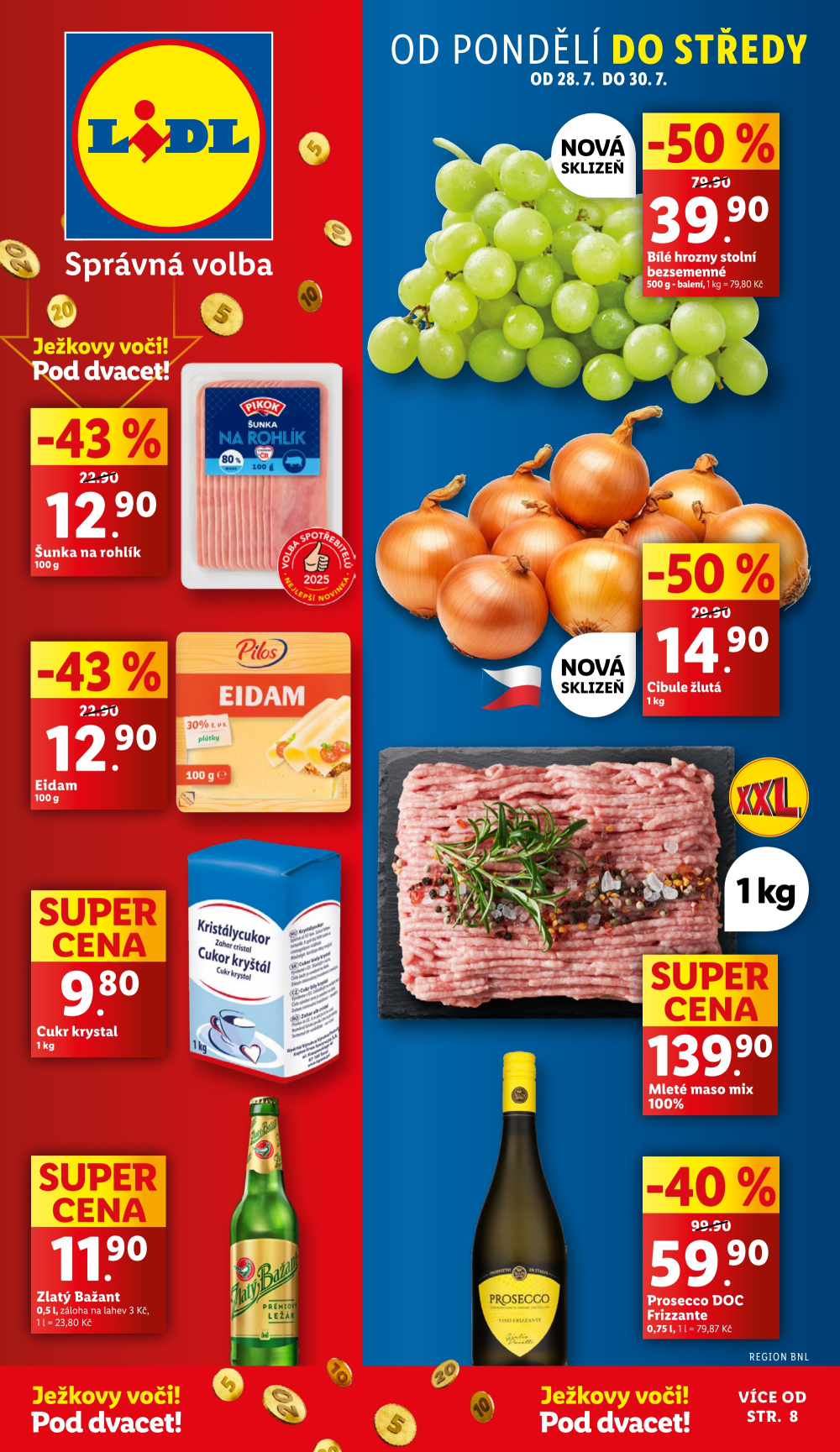 Leták Lidl leták od pondělí - Ježkovy voči! Pod dvacet! - strana 1