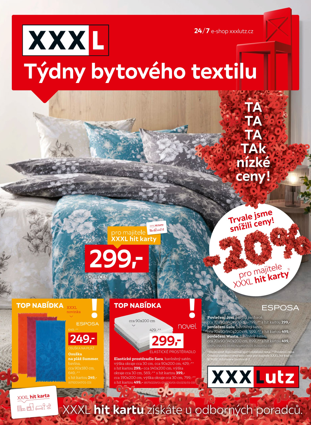 Leták XXXLutz leták - Týdny bytového textilu - strana 1