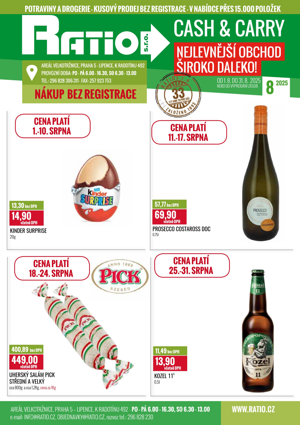 Leták Ratio leták - strana 1