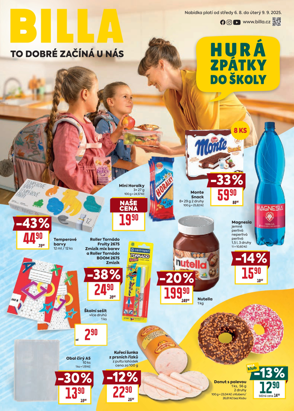 Leták BILLA leták - Hurá zpátky do školy - strana 1
