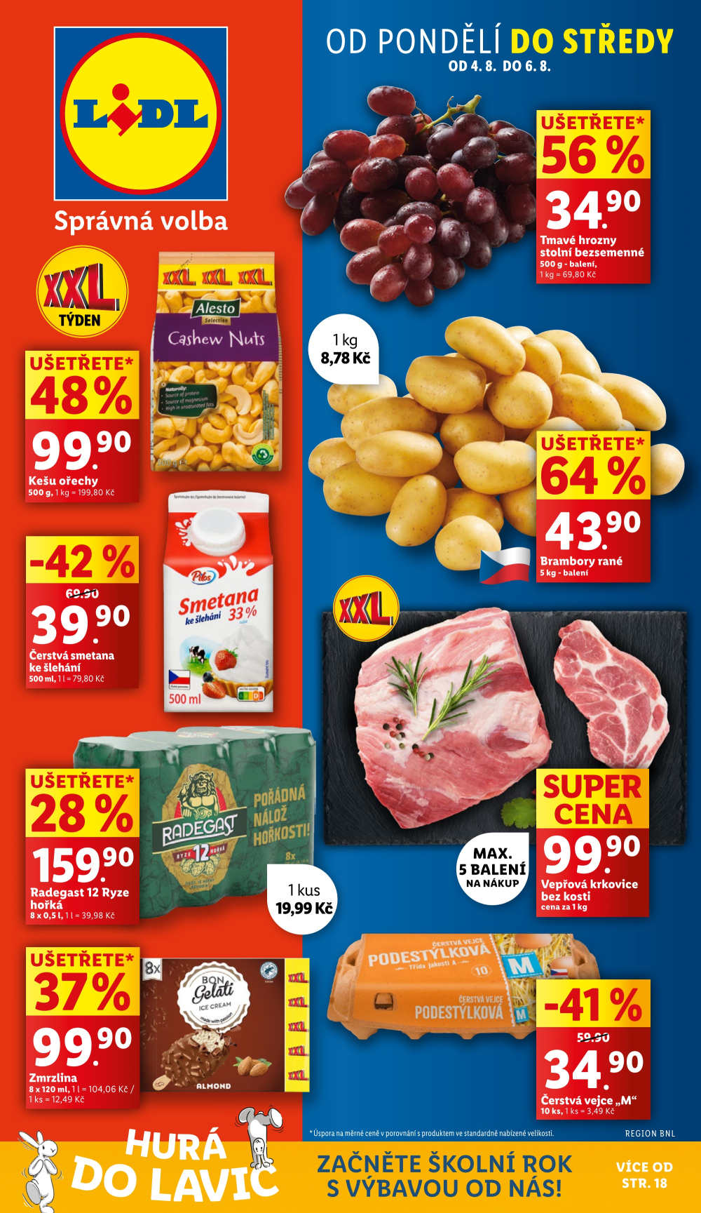 Leták Lidl leták od pondělí - Hurá do lavic - strana 1