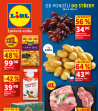 Akční leták Lidl  od pondělí - Hurá do lavic