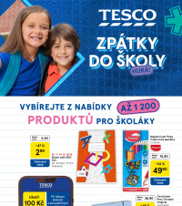 Akční leták Tesco  - Zpátky do školy