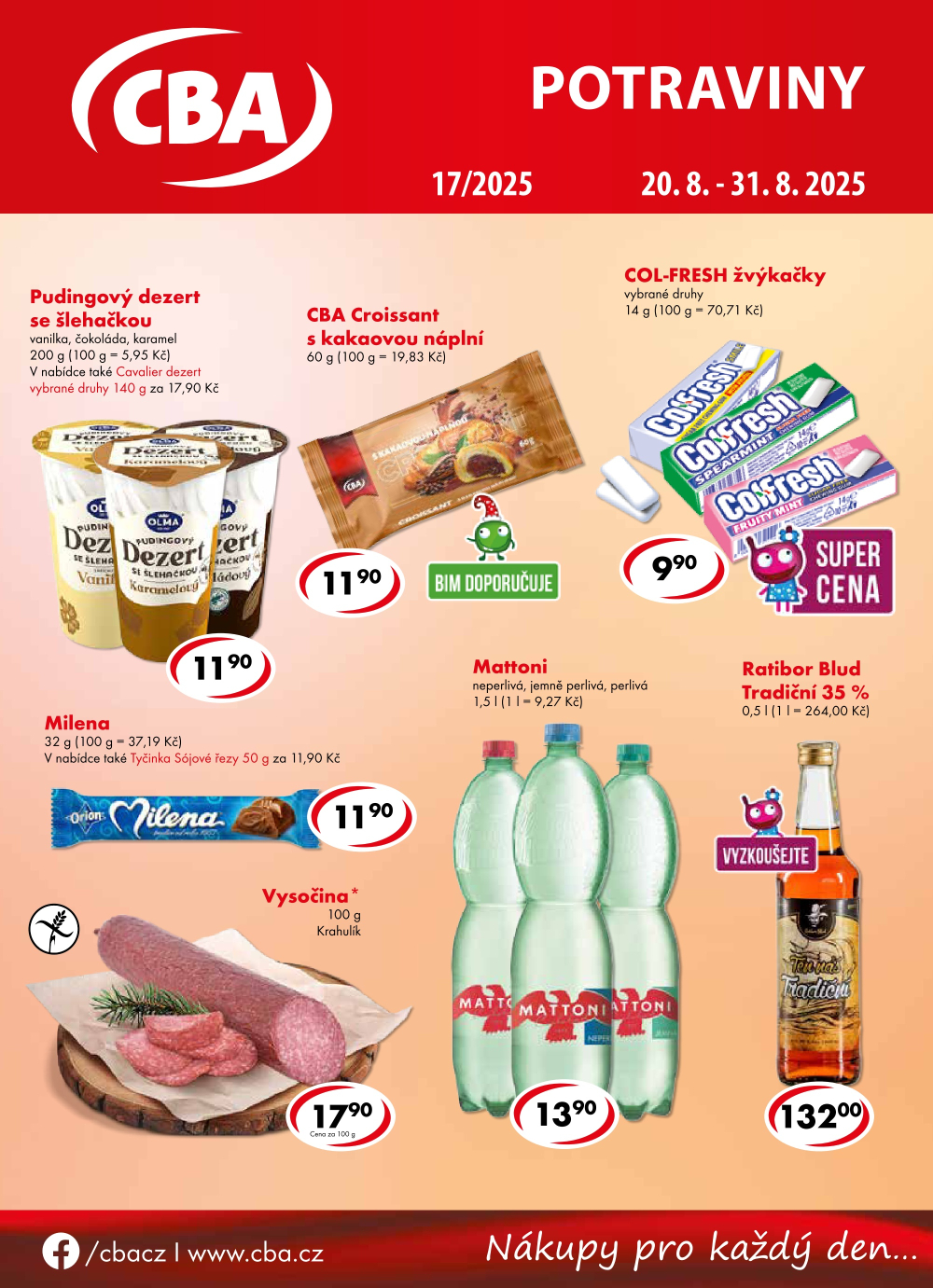 Leták CBA Potraviny leták - strana 1