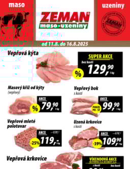 ZEMAN maso - uzeniny leták