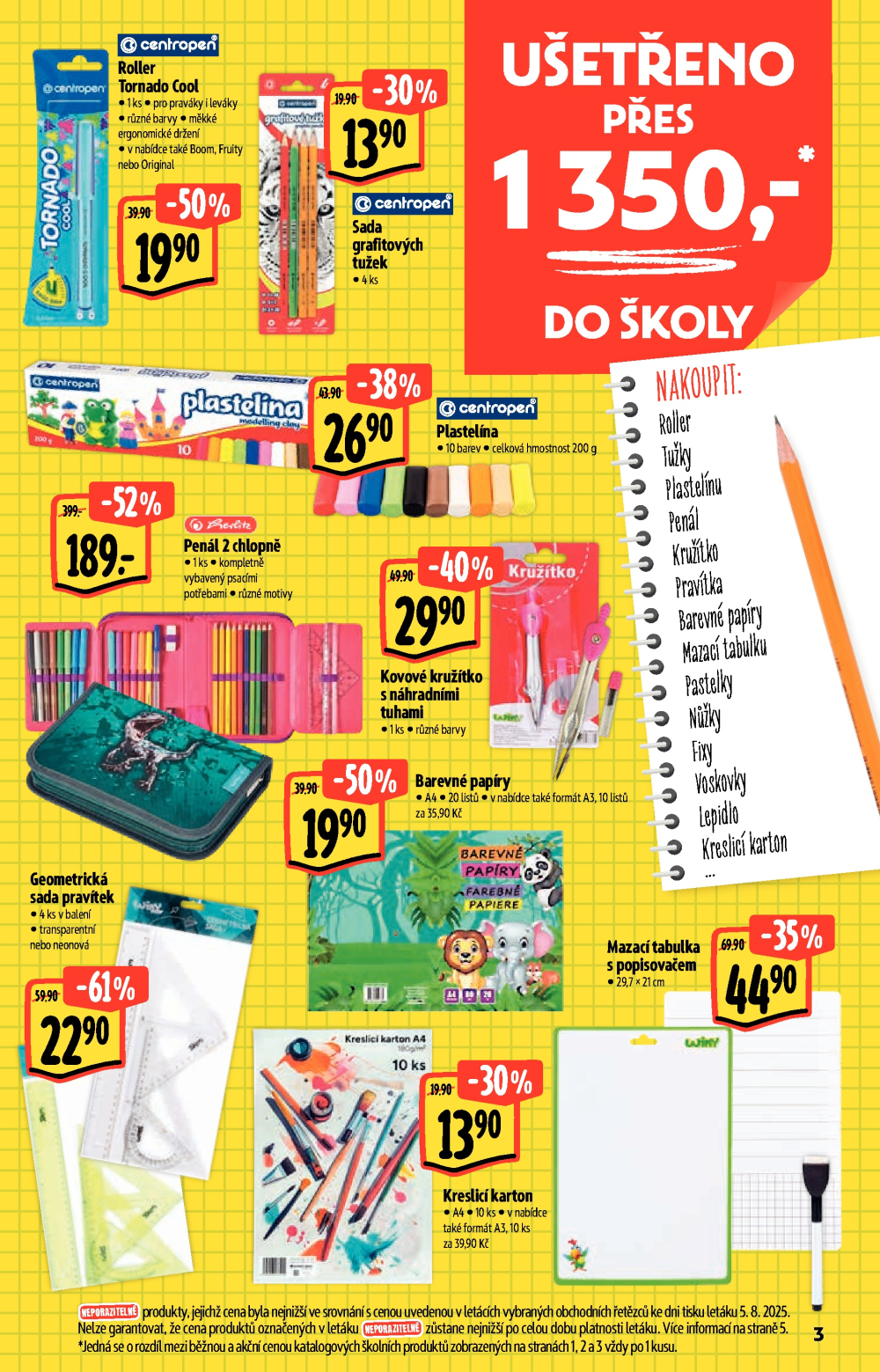 Leták Albert Hypermarket - Školní potřeby - strana 3