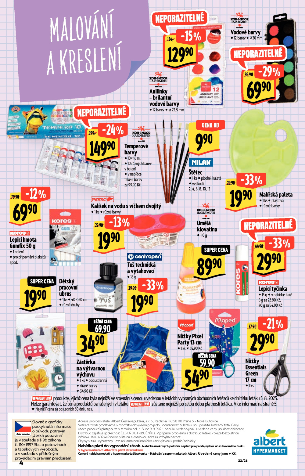 Leták Albert Hypermarket - Školní potřeby - strana 4