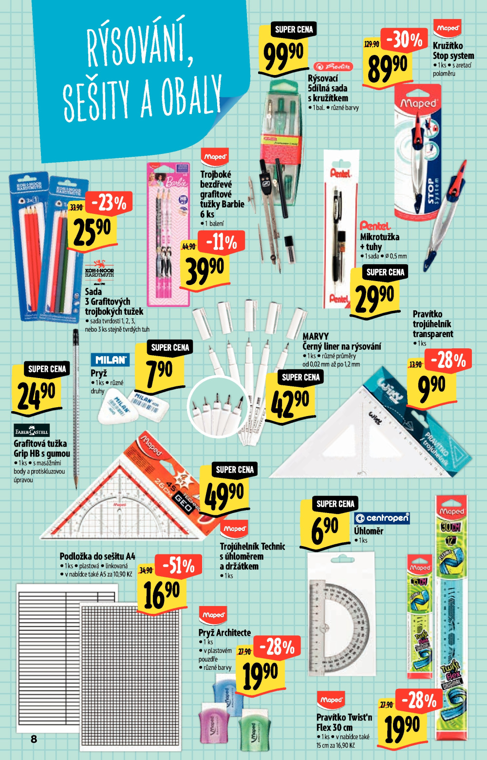 Leták Albert Hypermarket - Školní potřeby - strana 8