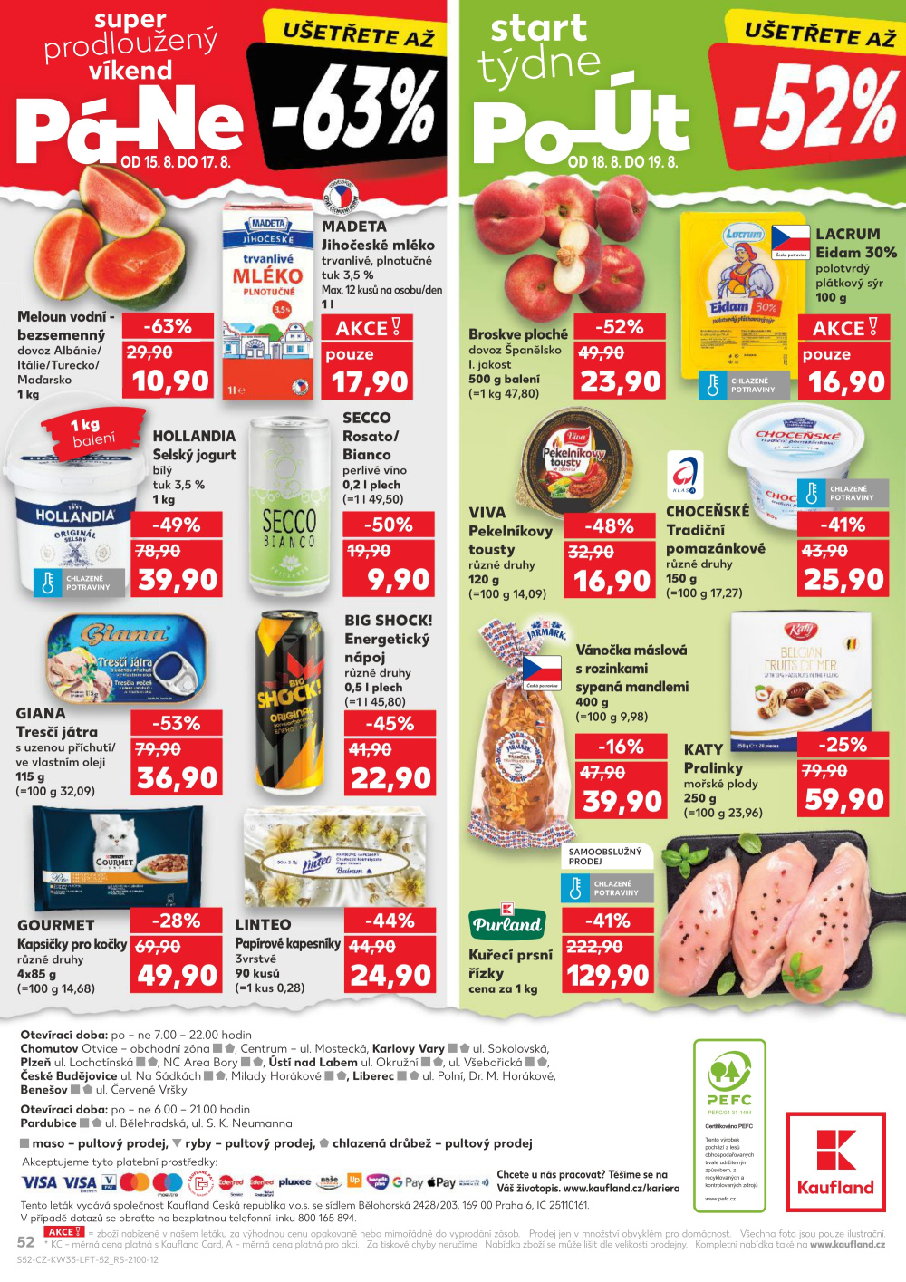 Leták Kaufland leták České Budějovice, Na Sádkách - strana 52