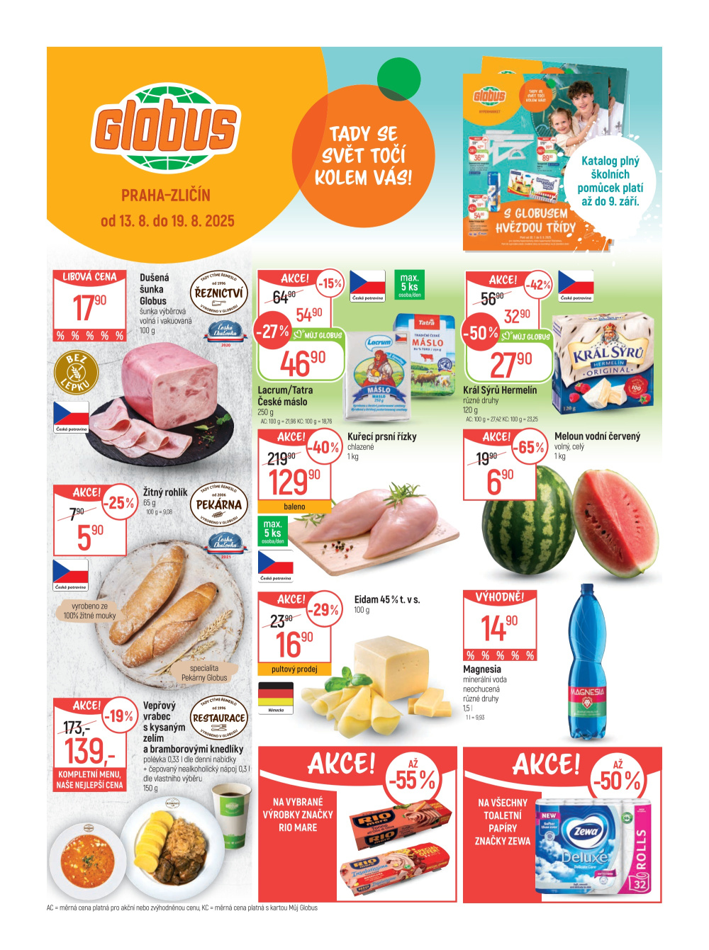 Leták Globus leták Praha - Zličín - strana 1