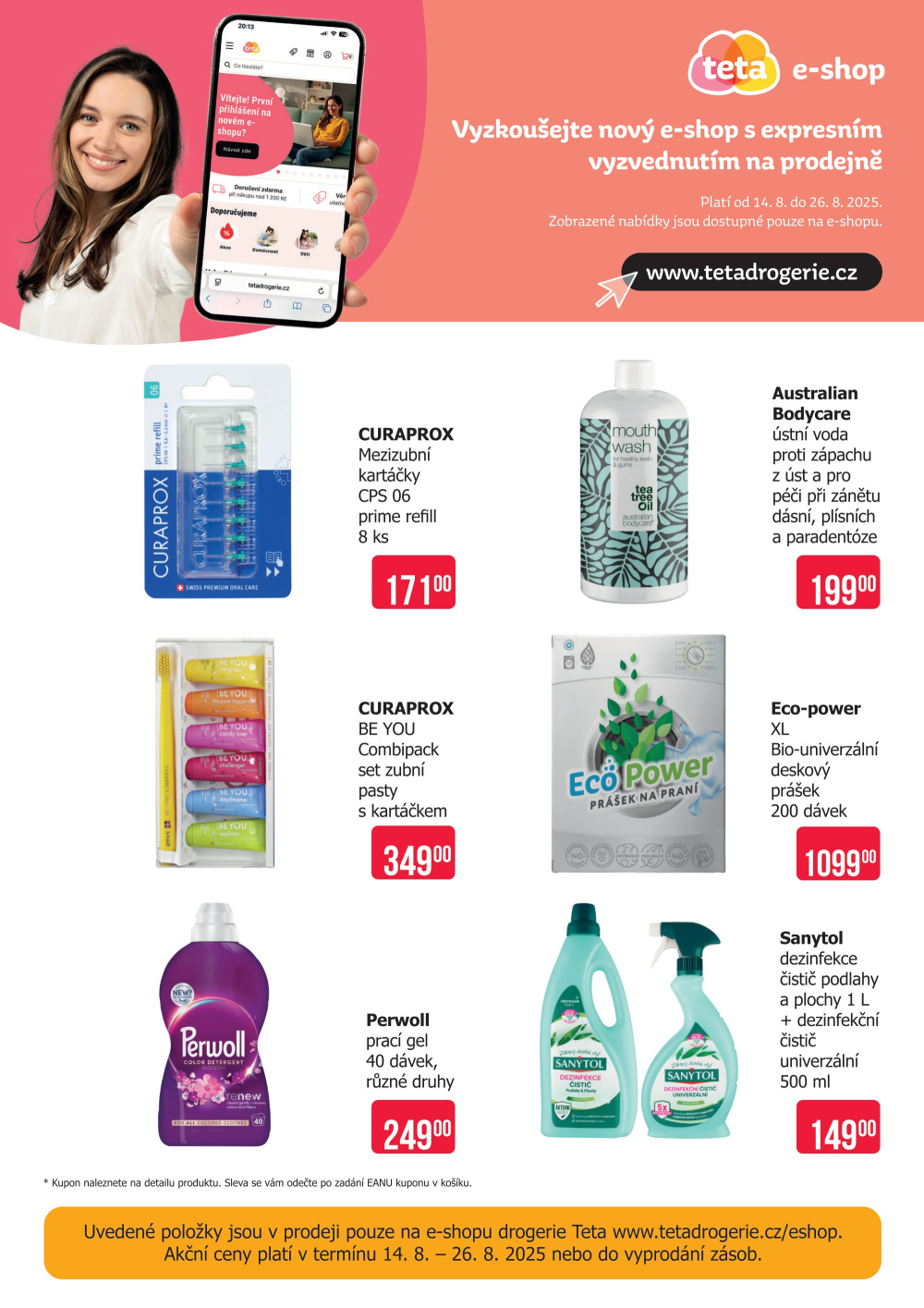 Leták Teta drogerie - Speciální nabídka e-shop - strana 1