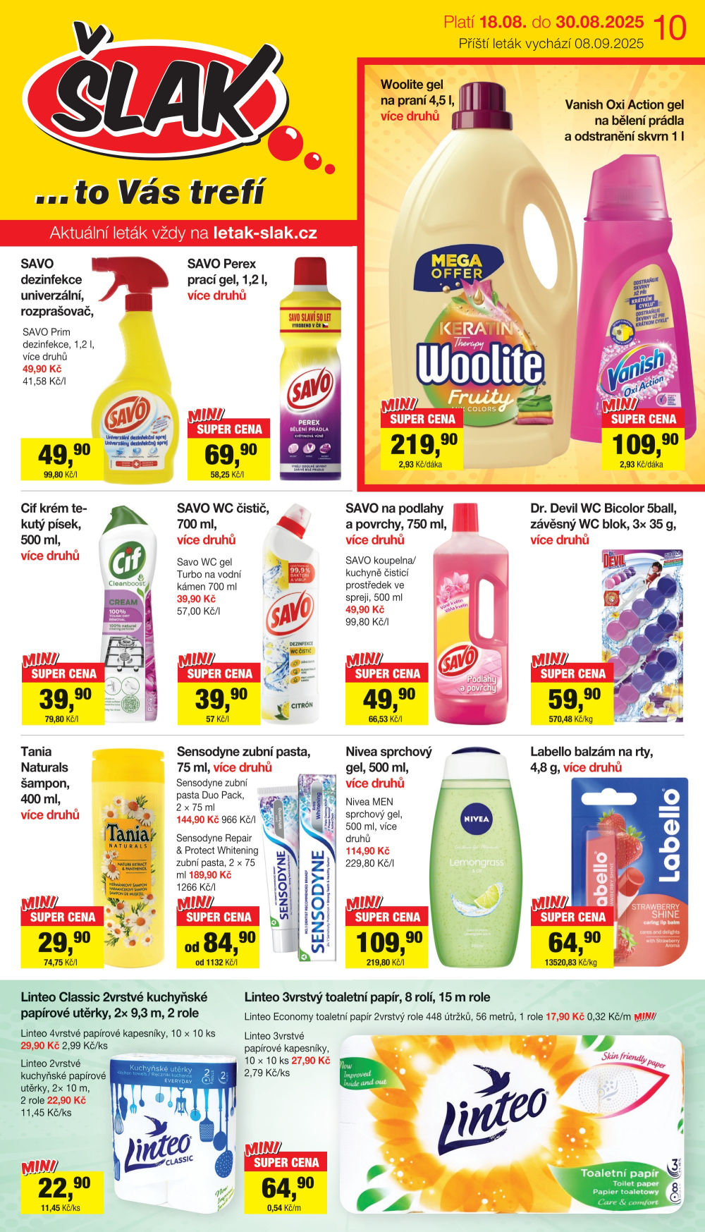 Leták Šlak drogerie leták - strana 1