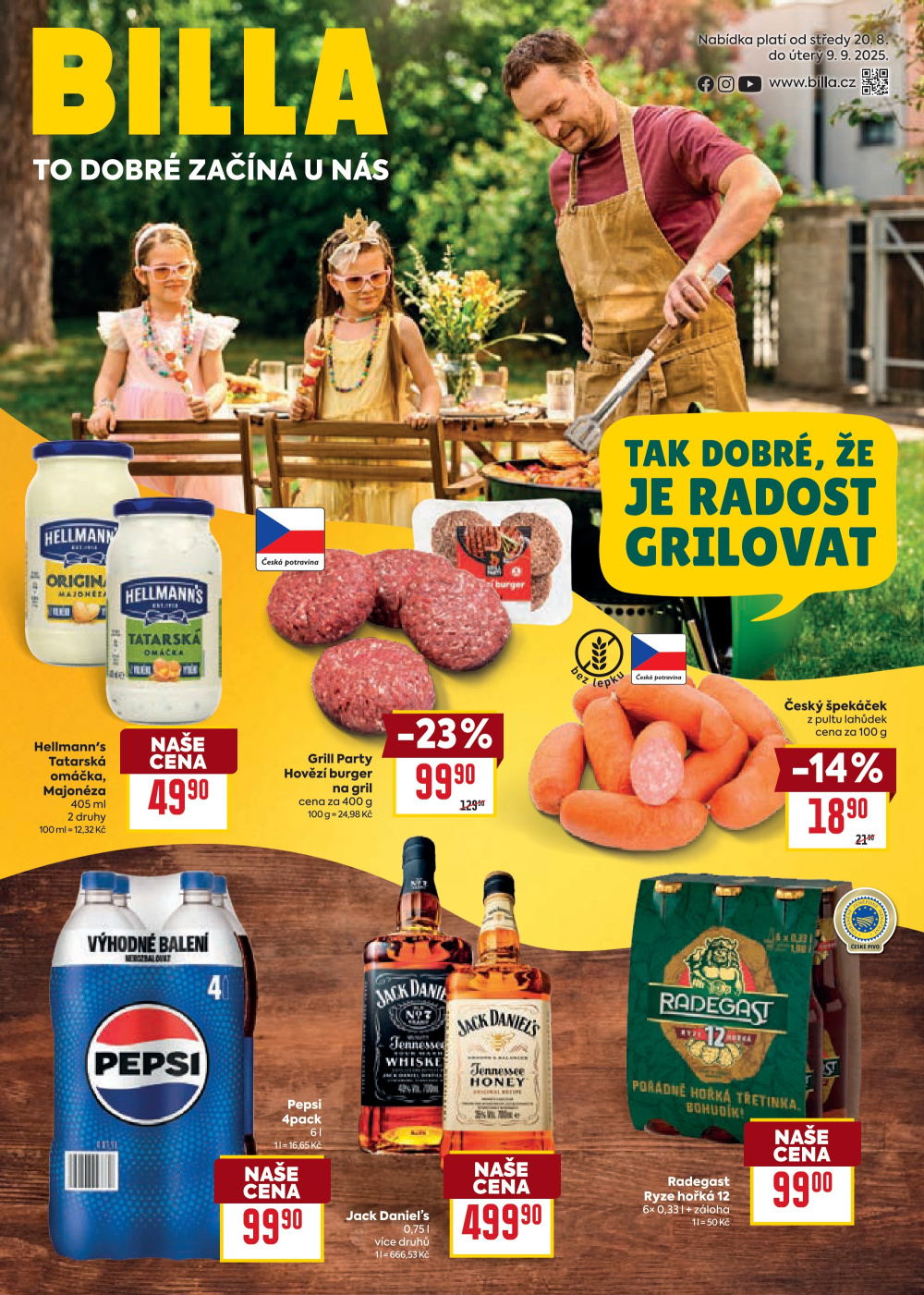 Leták BILLA leták - Tak dobré, že je radost grilovat - strana 1