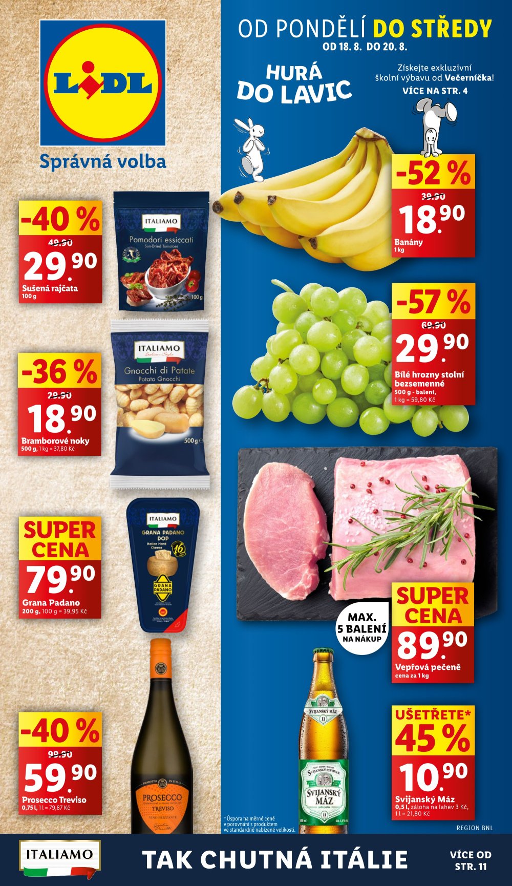 Leták Lidl leták od pondělí - Tak chutná Itálie - strana 1