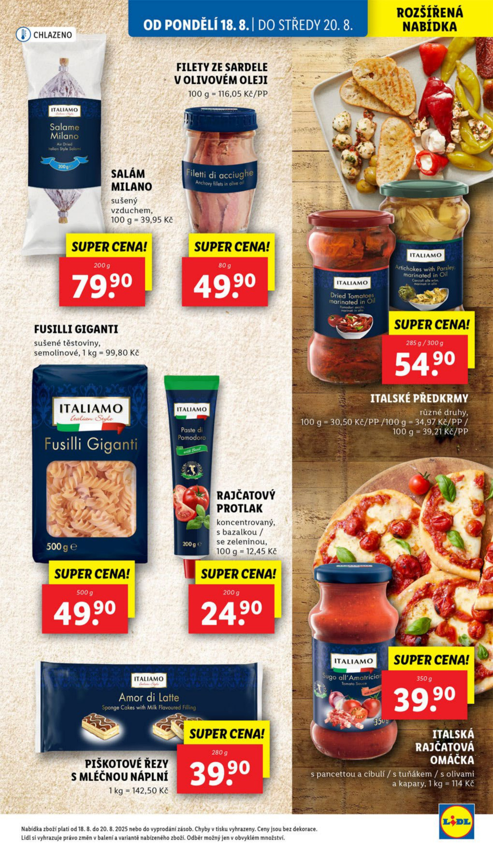 Leták Lidl leták od pondělí - Tak chutná Itálie - strana 25
