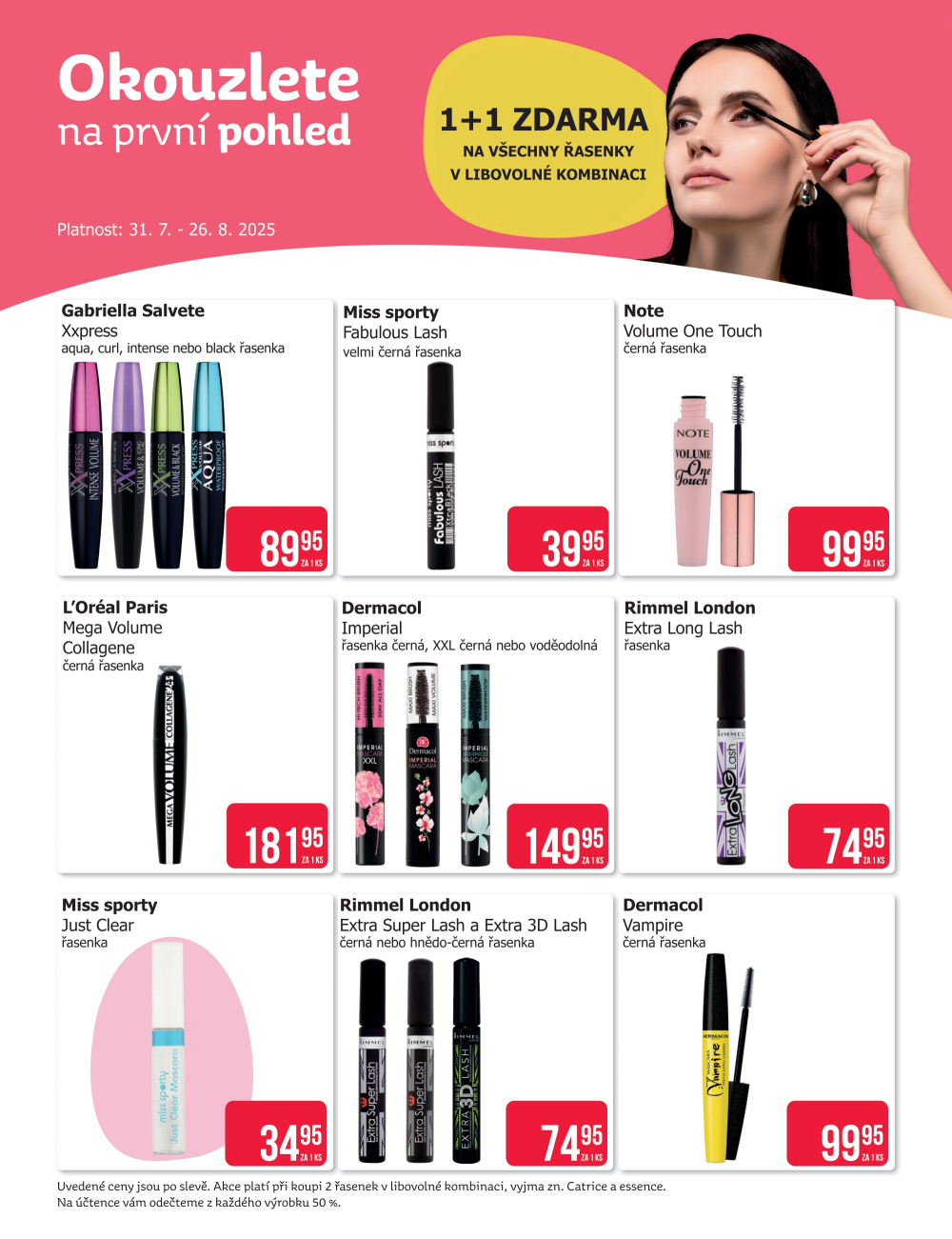 Leták Teta drogerie - Všechny řasenky v akci 1 + 1 zdarna - strana 3