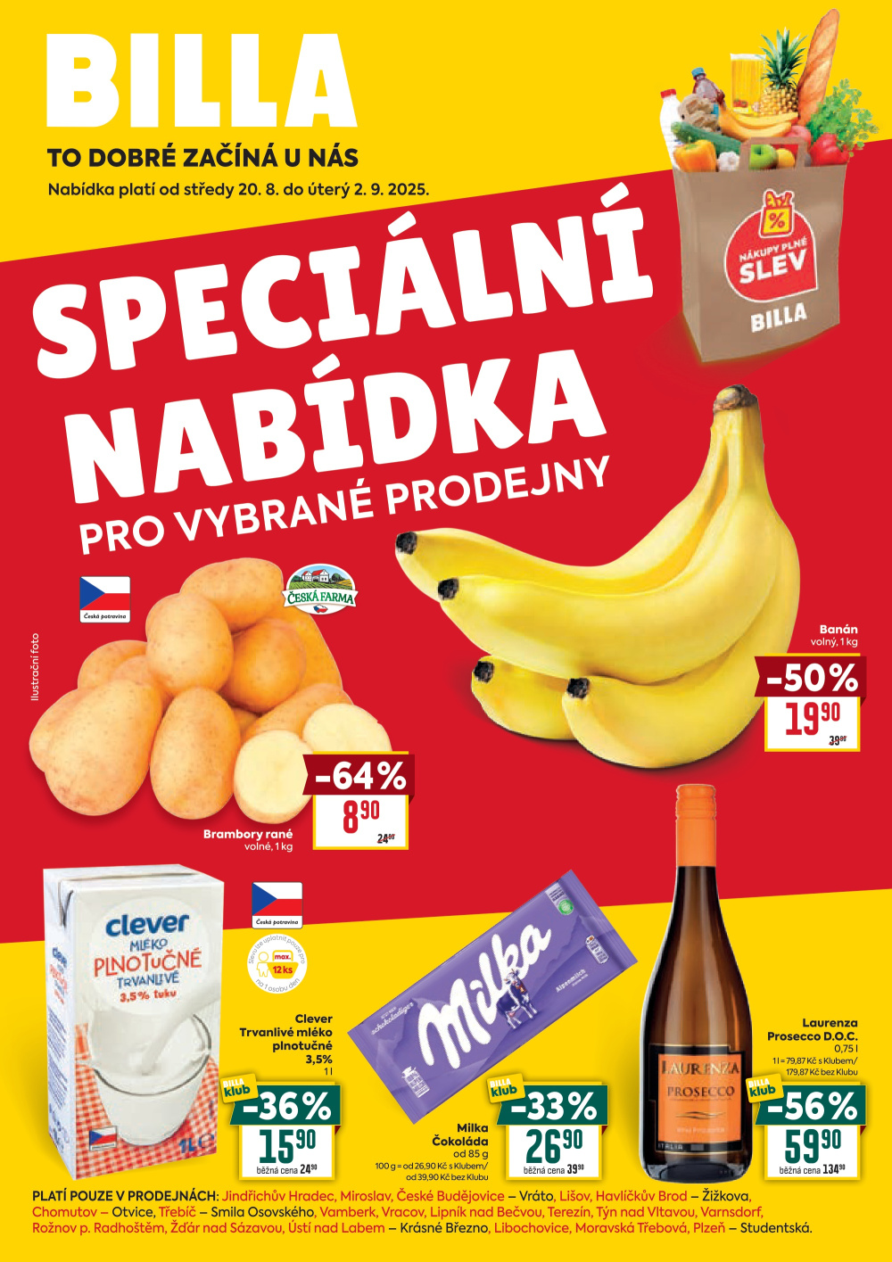 Leták BILLA leták - Speciální nabídka pro vybrané prodejny - strana 1