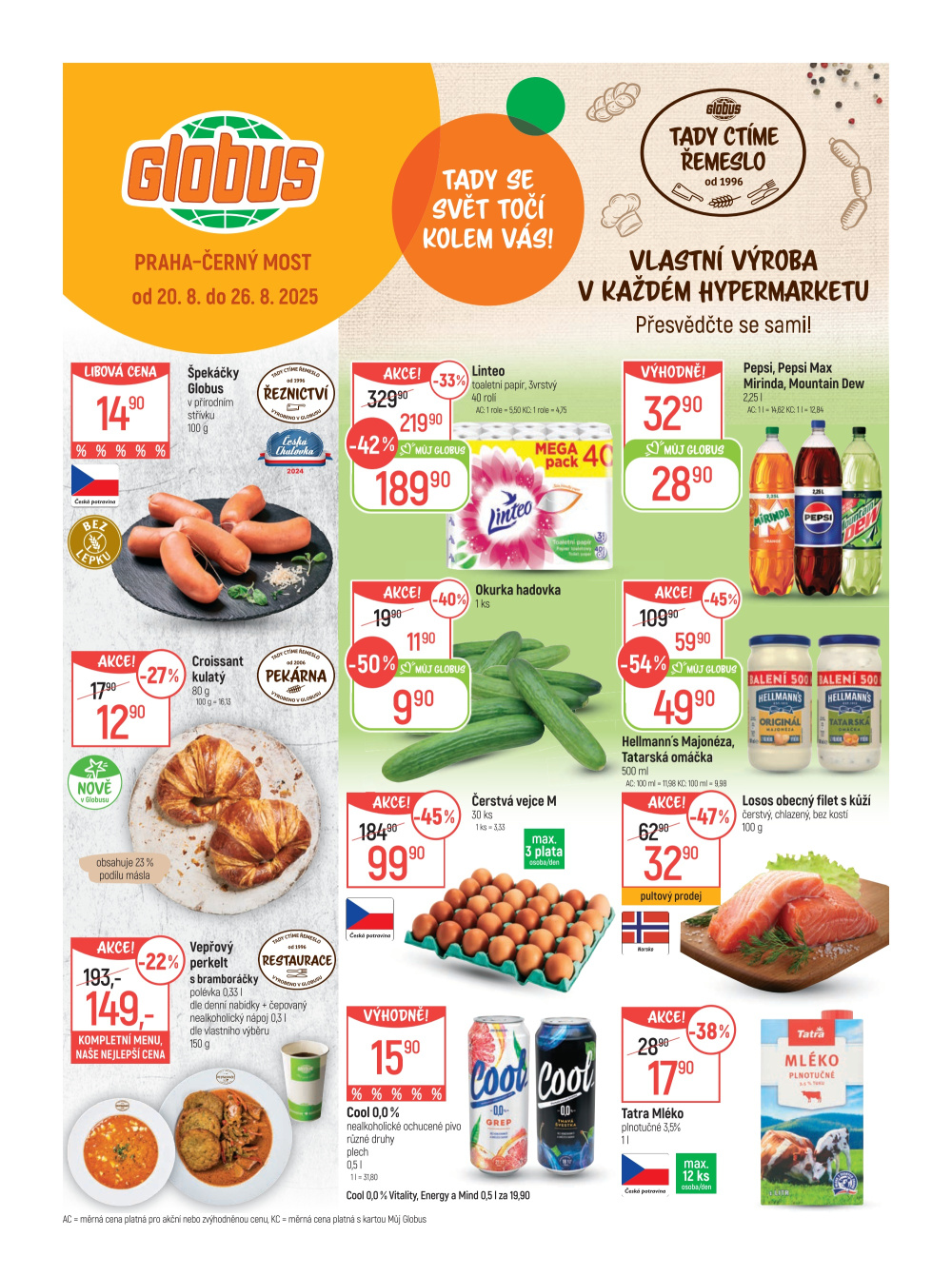 Leták Globus leták Praha - Černý Most - strana 1