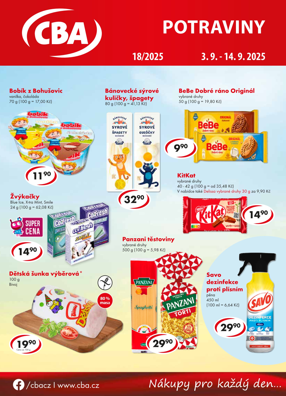 Leták CBA Potraviny leták - strana 1