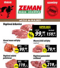 Akční leták ZEMAN maso - uzeniny 