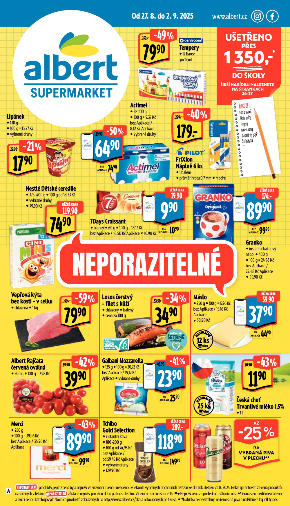 Leták Albert Supermarket leták - strana 1
