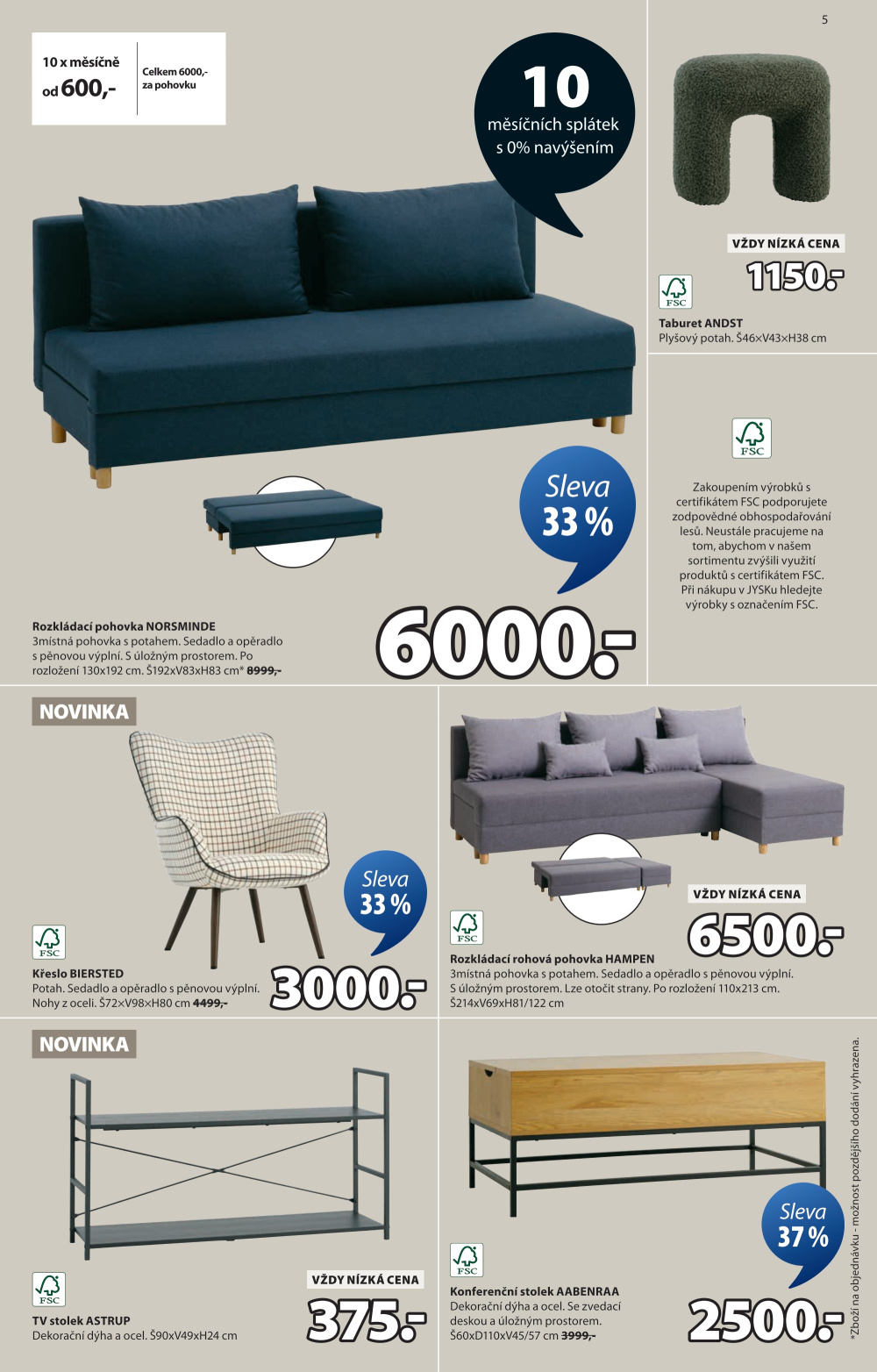 Leták Jysk leták - Skvělá nabídka pro domácnost - strana 6