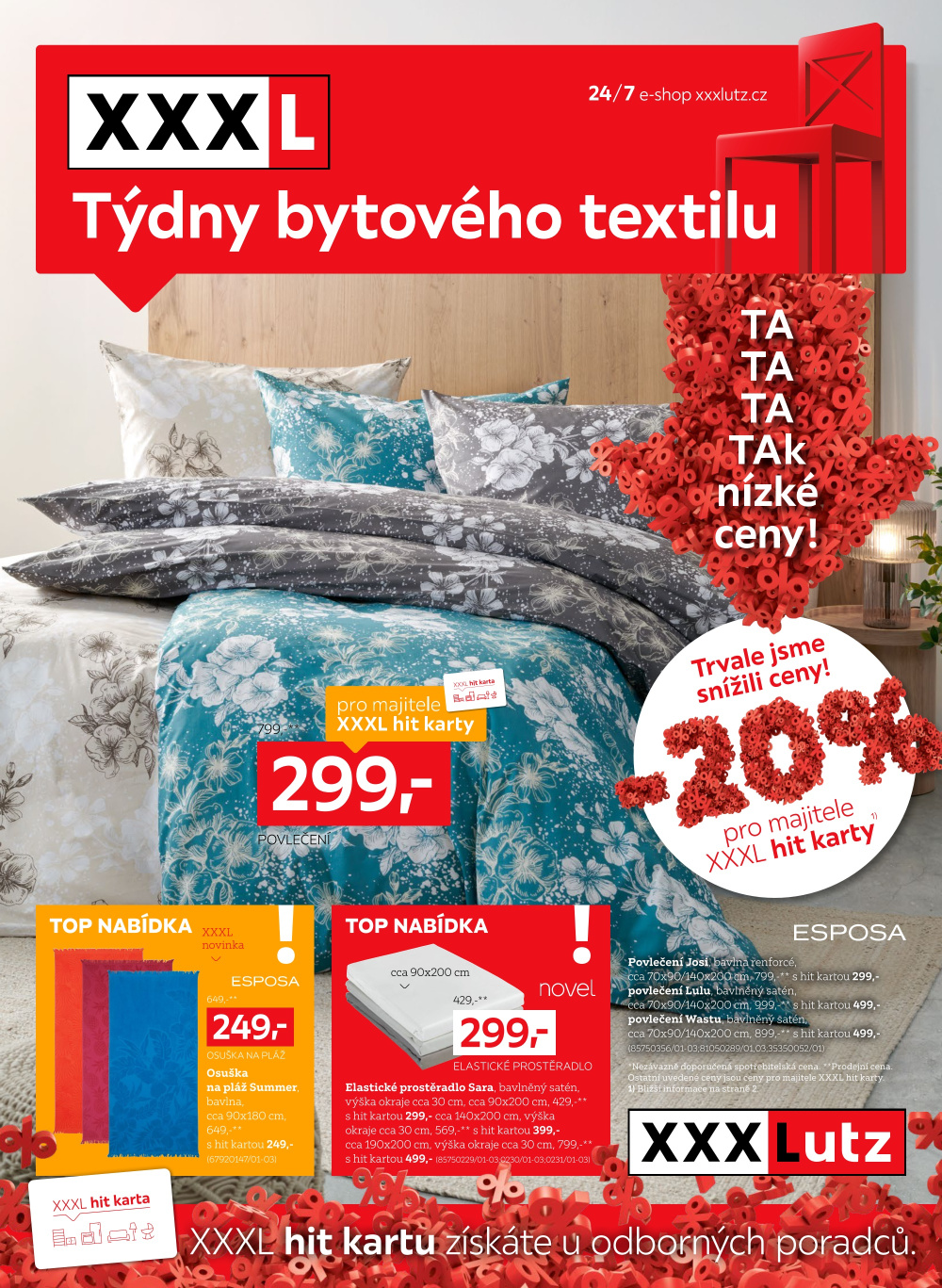 Leták XXXLutz leták - Týdny bytového textilu - strana 1
