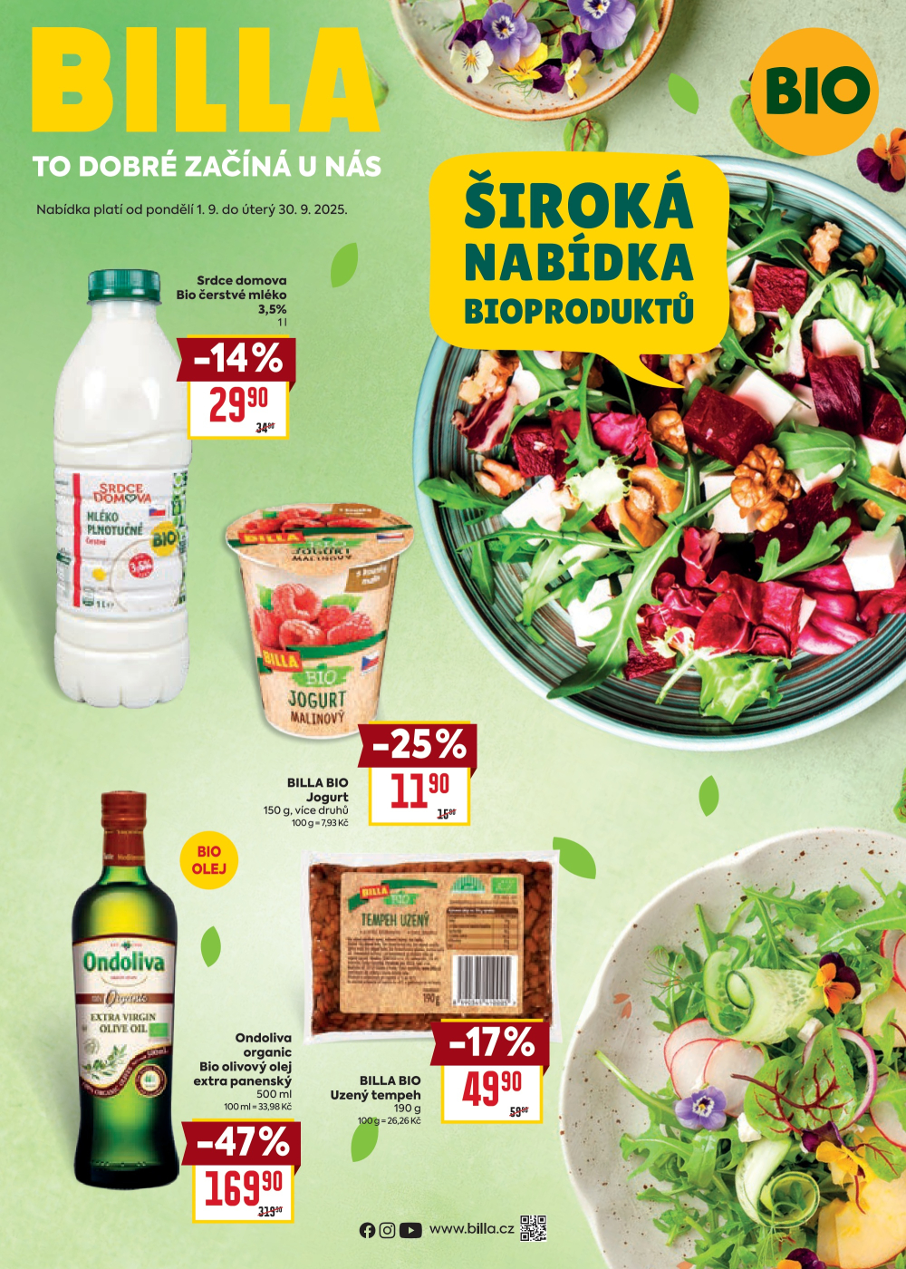 Leták BILLA  leták - Bio - strana 1