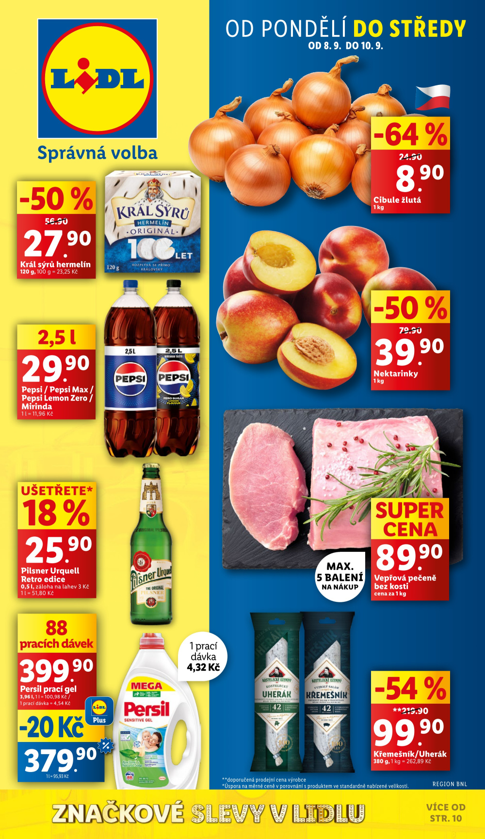 Leták Lidl leták od pondělí - Značkové slevy v Lidlu - strana 1