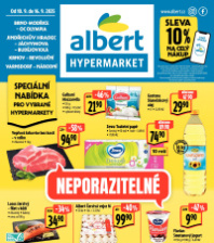 Akční leták Albert Hypermarket  - Brno OC Olympia, Jindřichův Hradec Jáchymova, Budějovická; Krnov Revoluční, Varnsdorf Národní