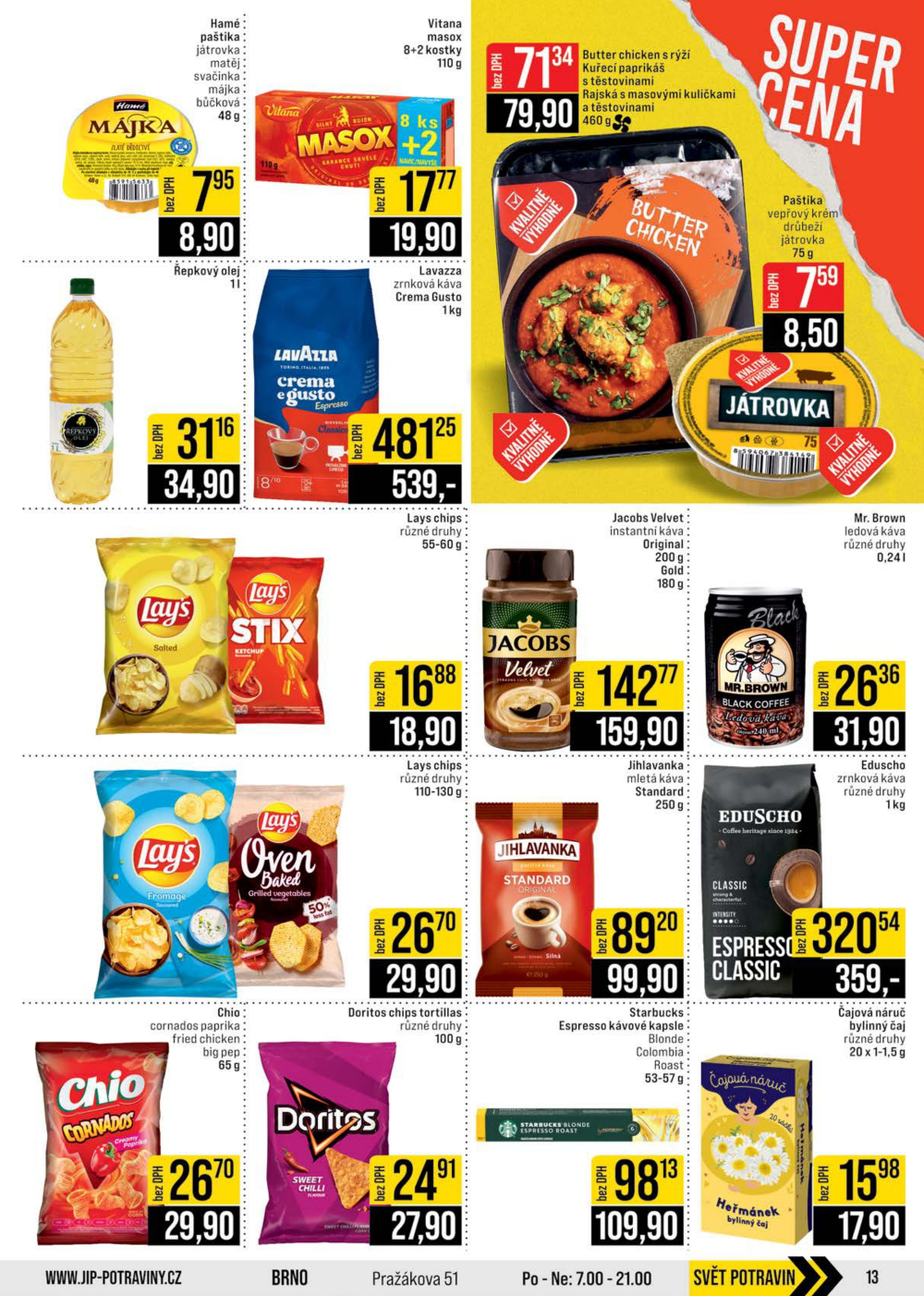 Leták JIP leták CC Cash & Carry - Brno, Ostrava, Praha, Polička, Olomouc, Karlovy Vary, Zlín, Jilemnice, Pardubice - strana 13