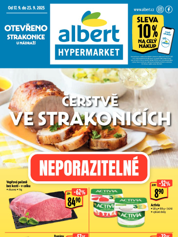 Albert Hypermarket leták - Strakonice, U nádraží