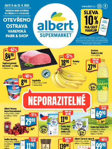 Albert Supermarket leták - Ostrava, Varenská